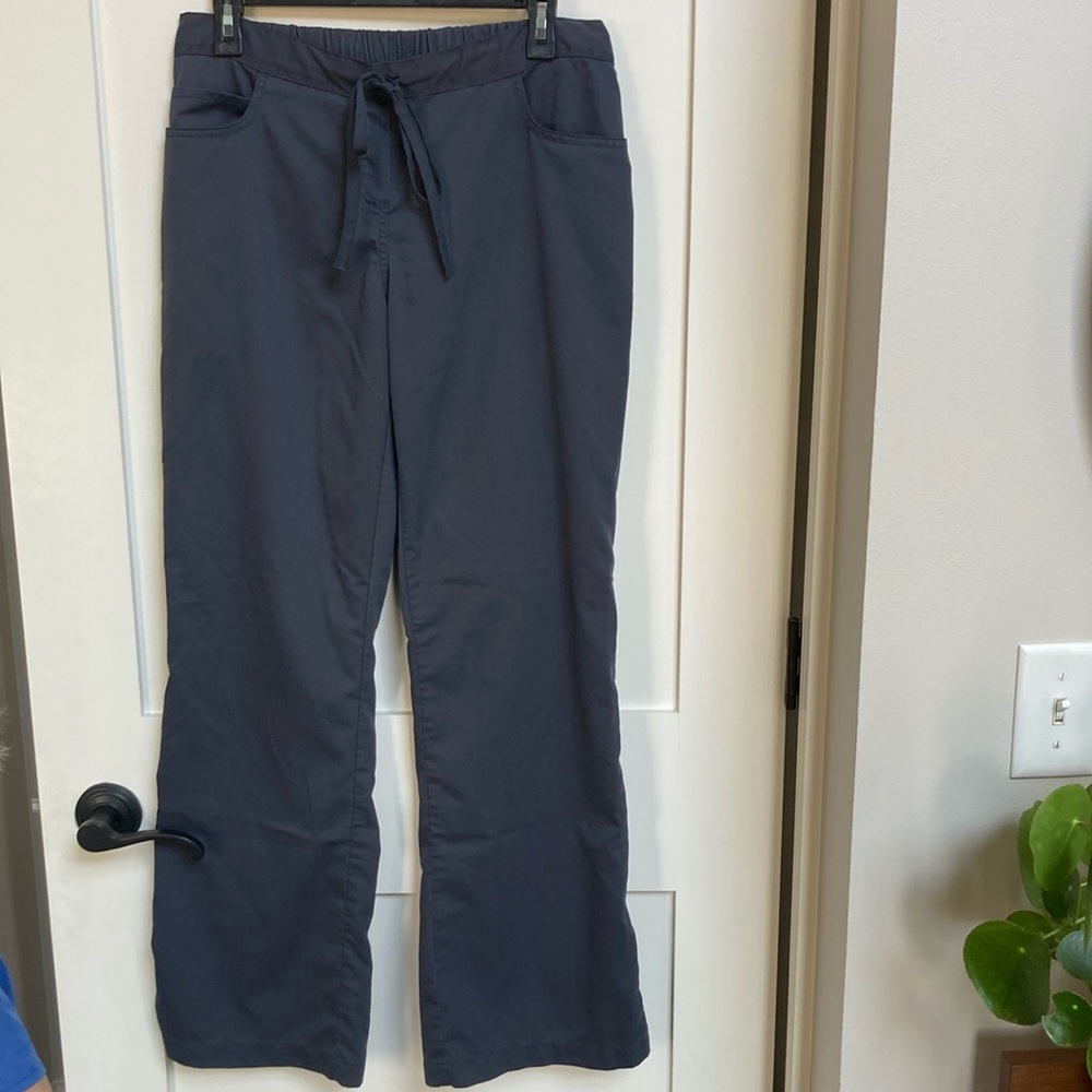 Gray Scrub Drawstring Pants